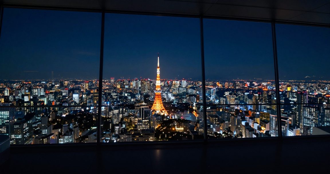 東京免費夜景展望台八選2026:都廳202公尺、汐留46樓看彩虹橋、三茶23點打烊看富士山剪影——一円不花,把六本木Hills門票錢省下來吃一碗拉麵